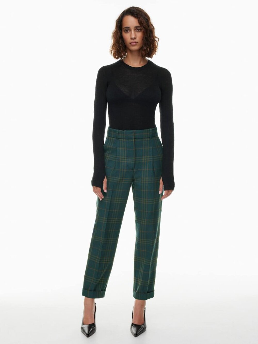 Aritzia Wilfred Dashwood Plaid Check Trousers